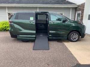 Green Toyota Sienna with Vantage Mobility Side Entry Automatic In Floor conversion
