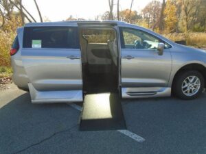 Silver Chrysler Pacifica with Vantage Mobility Side Entry Automatic In Floor conversion