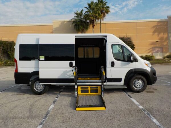 White Ram ProMaster with Driverge Side Entry Automatic Fold Out conversion