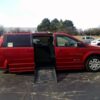 Red Dodge Grand Caravan with BraunAbility Side Entry Automatic Fold Out conversion