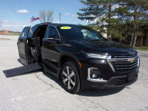 Black Chevrolet Traverse with BraunAbility Side Entry Automatic In Floor conversion