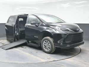 Black Toyota Sienna with BraunAbility Side Entry Automatic In Floor conversion