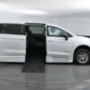 White Chrysler Pacifica with BraunAbility Side Entry Automatic Fold Out conversion