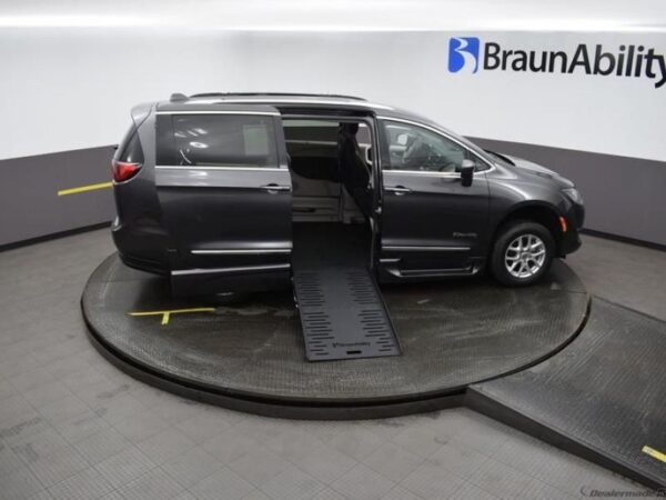 Grey Chrysler Pacifica with BraunAbility Side Entry Automatic Fold Out conversion