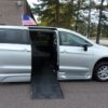 Silver Chrysler Pacifica with BraunAbility Side Entry Automatic Fold Out conversion