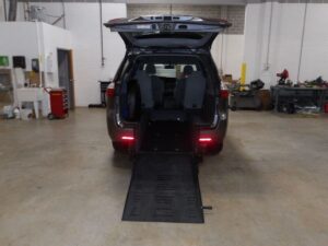 Grey Toyota Sienna with BraunAbility Rear Entry Manual Fold Out conversion
