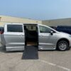 Silver Chrysler Voyager with BraunAbility Side Entry Automatic In Floor conversion