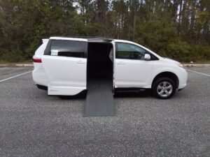 White Toyota Sienna with Vantage Mobility Side Entry Automatic In Floor conversion