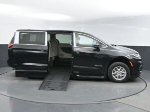 Black Chrysler Pacifica with BraunAbility Side Entry Automatic Fold Out conversion