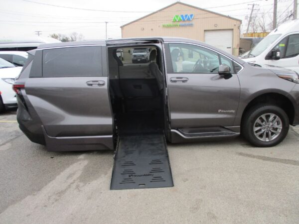 Grey Toyota Sienna with BraunAbility Side Entry Automatic Fold Out conversion