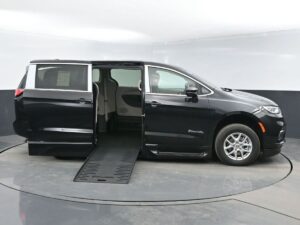 Black Chrysler Pacifica with BraunAbility Side Entry Automatic Fold Out conversion