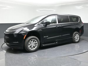 Black Chrysler Pacifica with BraunAbility Side Entry Automatic Fold Out conversion