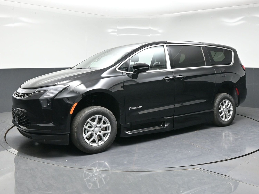 Black Chrysler Pacifica with BraunAbility Side Entry Automatic Fold Out conversion