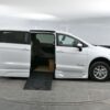White Chrysler Pacifica with BraunAbility Side Entry Automatic Fold Out conversion