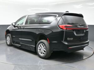 Black Chrysler Pacifica with BraunAbility Side Entry Automatic In Floor conversion