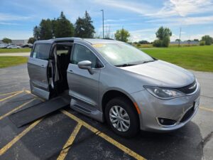 Silver Chrysler Pacifica with Vantage Mobility Side Entry Automatic In Floor conversion