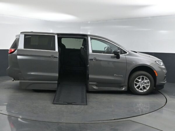 Grey Chrysler Pacifica with BraunAbility Side Entry Automatic In Floor conversion
