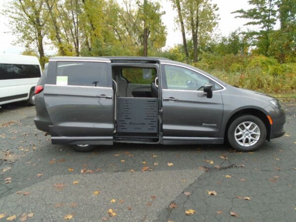 Grey Chrysler Voyager with BraunAbility Side Entry Automatic Fold Out conversion