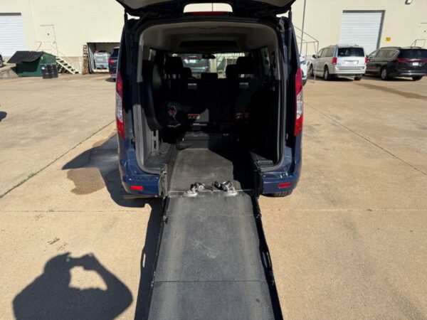 Blue Ford Transit Connect with Driverge Rear Entry Manual Fold Out conversion