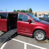 Red Dodge Grand Caravan with BraunAbility Side Entry Manual Fold Out conversion