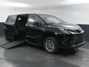 Black Toyota Sienna with BraunAbility Side Entry Automatic In Floor conversion