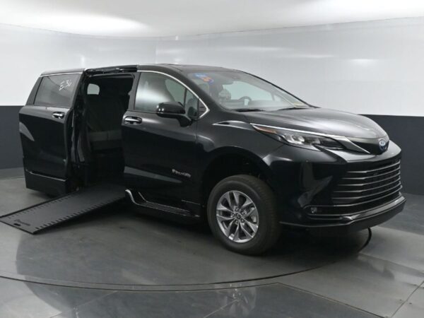 Black Toyota Sienna with BraunAbility Side Entry Automatic In Floor conversion