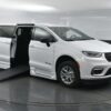 White Chrysler Pacifica with BraunAbility Side Entry Automatic In Floor conversion
