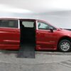 Red Chrysler Voyager with BraunAbility Side Entry Automatic Fold Out conversion