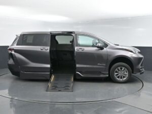 Grey Toyota Sienna with BraunAbility Side Entry Automatic Fold Out conversion