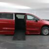 Red Chrysler Pacifica with BraunAbility Side Entry Automatic Fold Out conversion