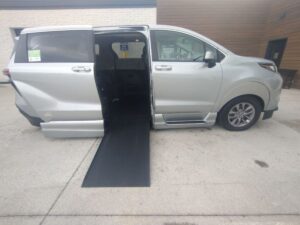 Silver Toyota Sienna with Vantage Mobility Side Entry Automatic In Floor conversion