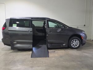 Grey Chrysler Pacifica with Vantage Mobility Side Entry Automatic In Floor conversion