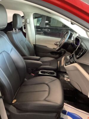 Red Chrysler Pacifica with BraunAbility Side Entry Automatic In Floor conversion