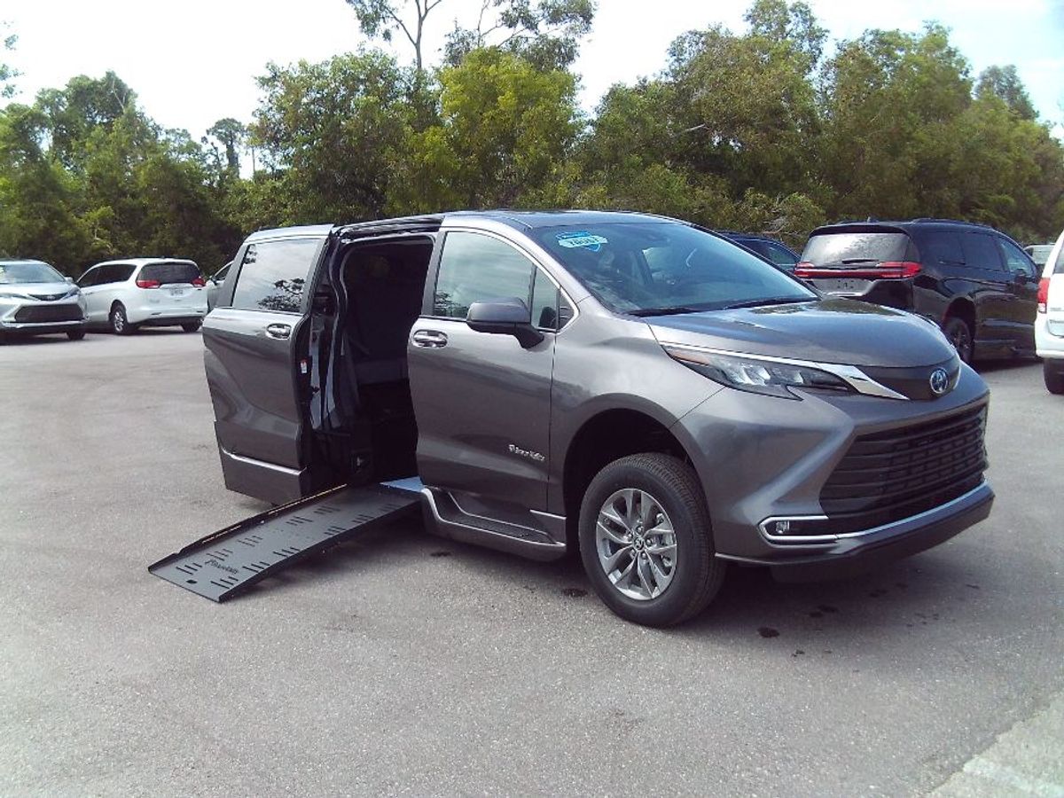 Grey Toyota Sienna with BraunAbility Side Entry Automatic Fold Out conversion