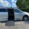 Silver Chrysler Voyager with BraunAbility Side Entry Automatic In Floor conversion