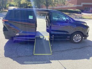 Blue Toyota Sienna with Vantage Mobility Side Entry Manual In Floor conversion