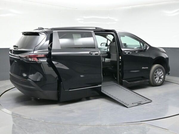Black Toyota Sienna with BraunAbility Side Entry Automatic In Floor conversion
