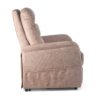 Side view of the Elara Lift Chair in beige upholstery with padded back and armrests, displayed against a white background.