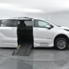 White Toyota Sienna with BraunAbility Side Entry Automatic Fold Out conversion