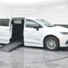 White Chrysler Pacifica with BraunAbility Side Entry Automatic Fold Out conversion