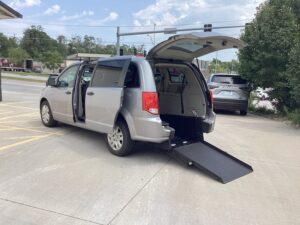 Silver Dodge Grand Caravan with Other Rear Entry Manual Fold Out conversion
