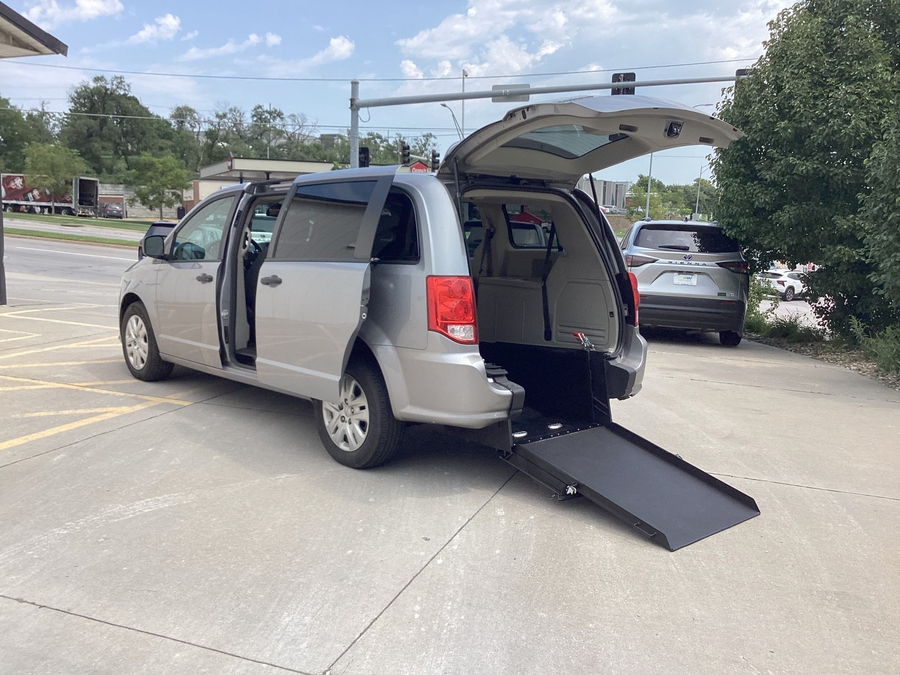 Silver Dodge Grand Caravan with Other Rear Entry Manual Fold Out conversion