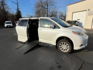 White Toyota Sienna with Vantage Mobility Side Entry Automatic In Floor conversion