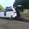 White Toyota Sienna with Vantage Mobility Rear Entry Manual Fold Out conversion
