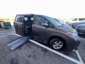 Grey Toyota Sienna with BraunAbility Side Entry Automatic In Floor conversion