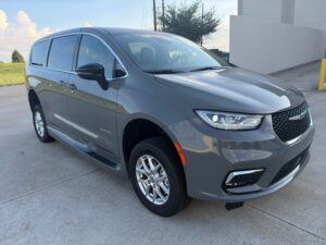 Grey Chrysler Pacifica with Driverge Side Entry Automatic Fold Out conversion