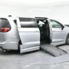 Silver Chrysler Pacifica with BraunAbility Side Entry Automatic Fold Out conversion