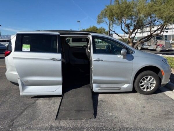 Silver Chrysler Pacifica with Vantage Mobility Side Entry Automatic In Floor conversion