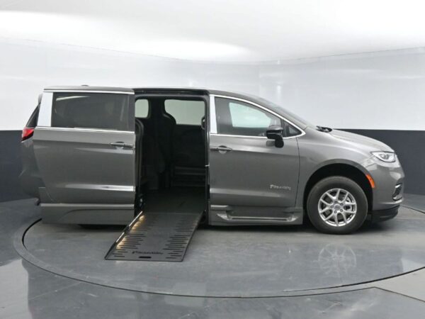 Grey Chrysler Pacifica with BraunAbility Side Entry Automatic Fold Out conversion