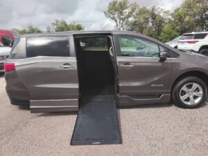 Grey Honda Odyssey with BraunAbility Side Entry Automatic In Floor conversion